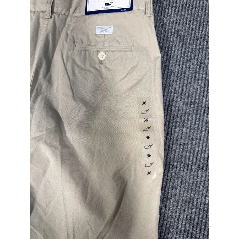 Vineyard Vines Chino Links Shorts Mens Size 36 Khaki Pleated 9